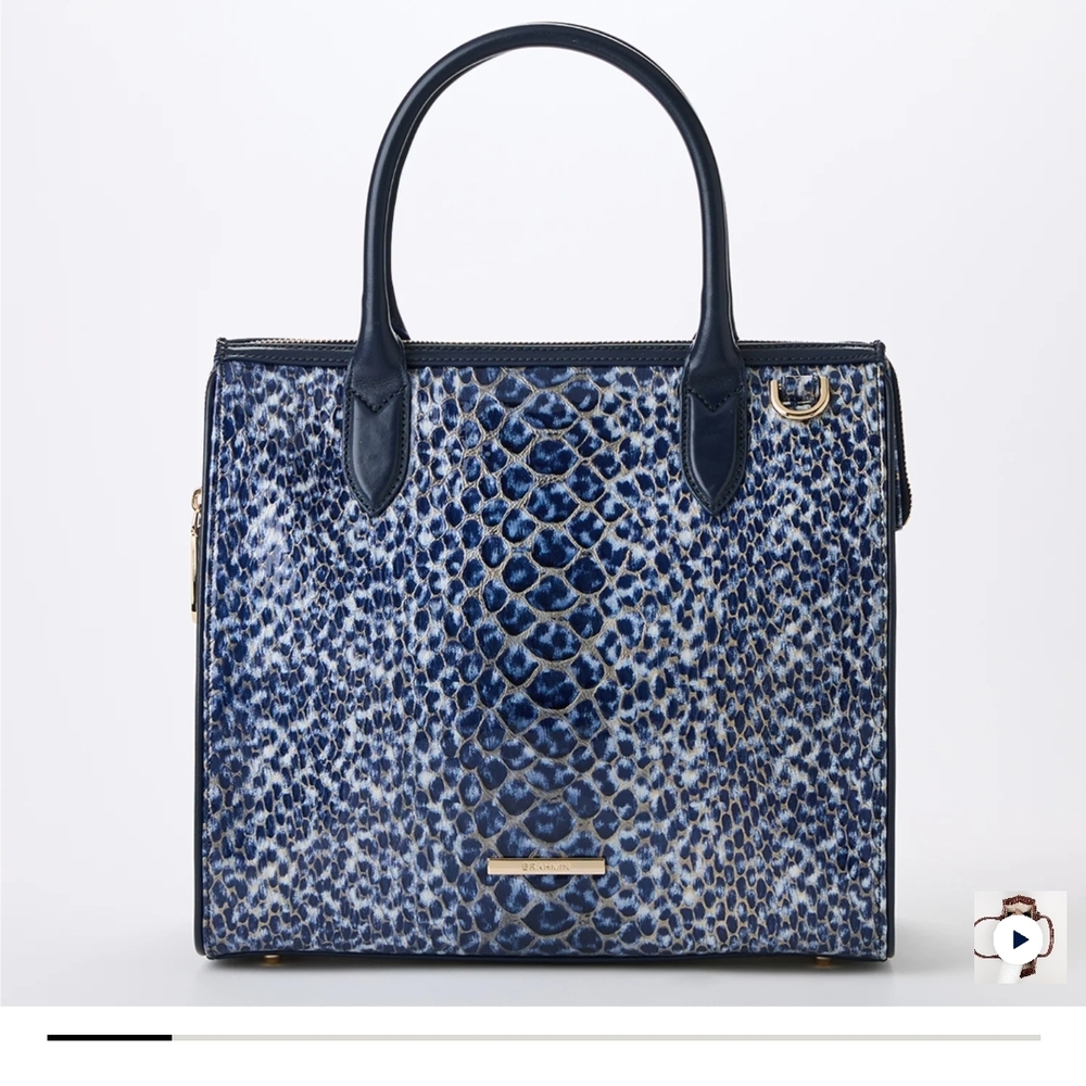 Brahmin Rare Blue Tote Bag NWT